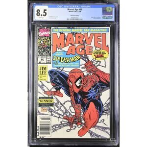 Marvel Age #90 CGC 8.5 NEWSSTAND RARE TODD Spider-Man #1 Preview. 457003
